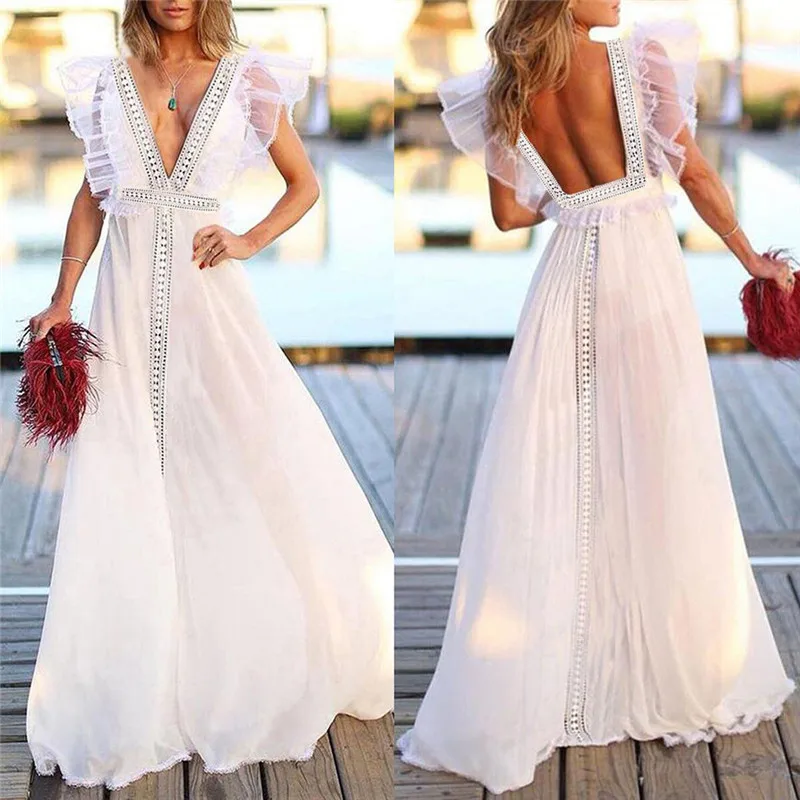 JAYCOSIN 2019 Women Summer Dress Casual Sweet Formal Wedding Deep V-Neck Lace Evening Party Ball Prom Long Dress Vestido may#4
JAYCOSIN 2019 Women Summer Dress Casual Sweet Formal Wedding Deep V-Neck Lace Evening Party Ball Prom Long Dress Vestido may#4