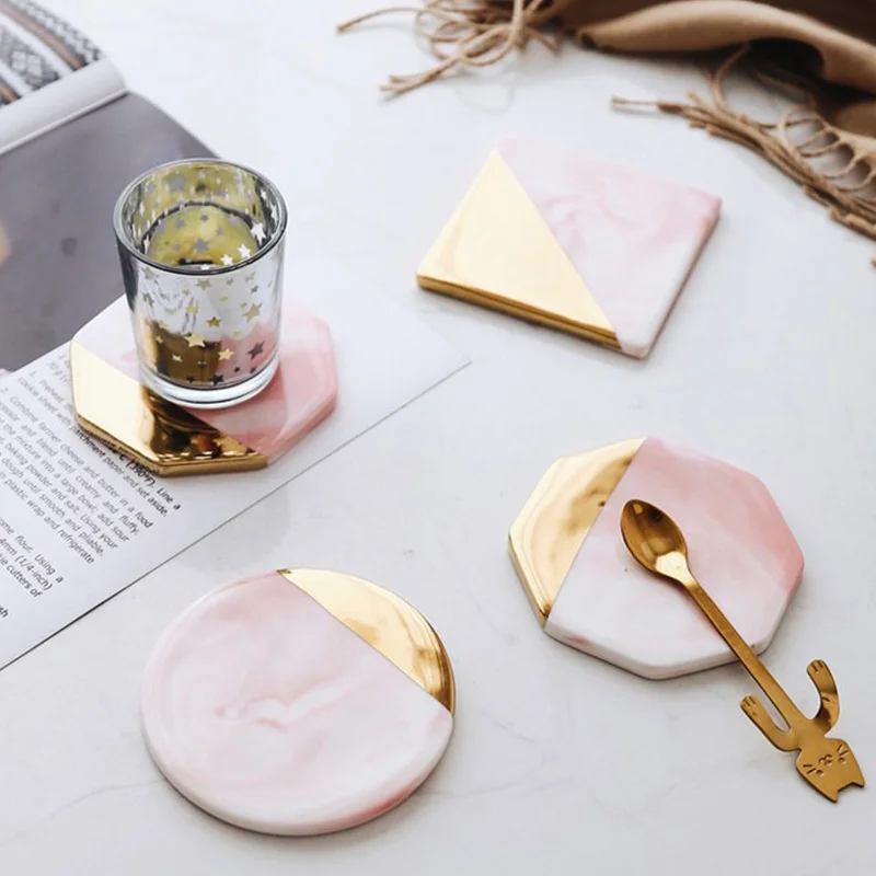 Gold Plating Marble Ceramic Coaster Cup Mat Carpet for Drink Cup Non-slip Luxury Pad Office Decorations for Home Kitchen Tool
Gold Plating Marble Ceramic Coaster Cup Mat Carpet for Drink Cup Non-slip Luxury Pad Office Decorations for Home Kitchen Tool