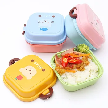 Portable Cartoon Lunch Box For Kids Double Layer Food Fruit Container Storage Box Picnic Plastic Bento Box Children food box
Portable Cartoon Lunch Box For Kids Double Layer Food Fruit Container Storage Box Picnic Plastic Bento Box Children food box