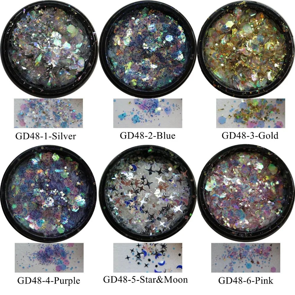 GD48 In-a-bag/In-a-jar Nail Art Mix Glitter Deco Different Color size mixed Glitter Nail art Glitter Pieces Nail art decoration
GD48 In-a-bag/In-a-jar Nail Art Mix Glitter Deco Different Color size mixed Glitter Nail art Glitter Pieces Nail art decoration