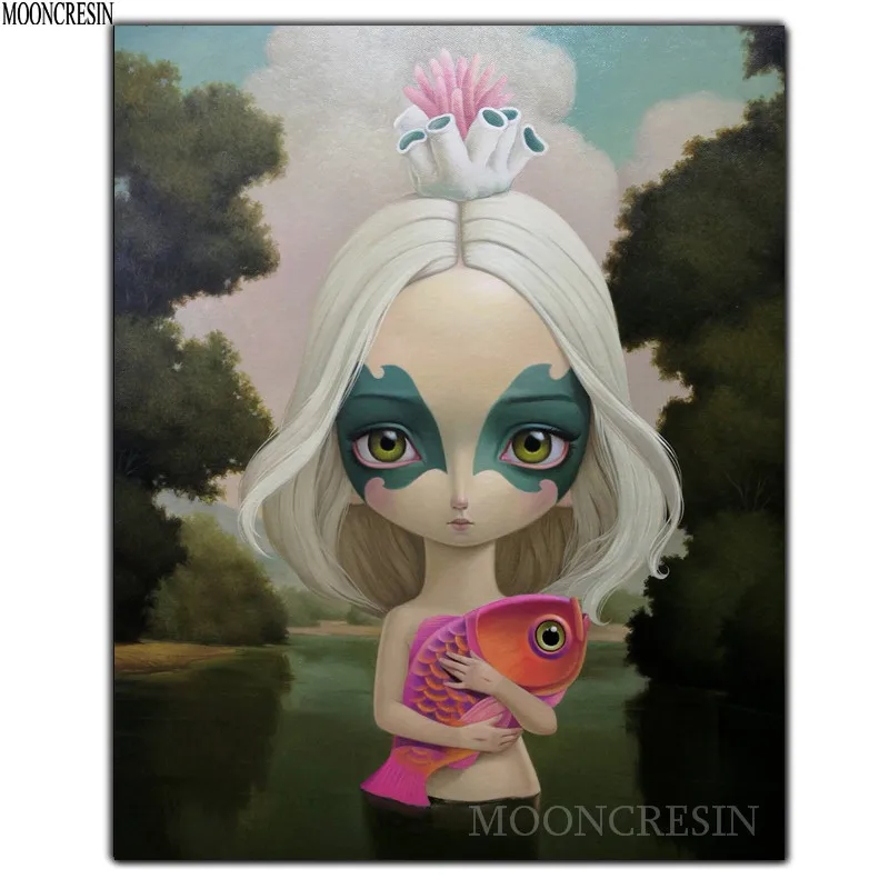 DIY 5D Diamond Painting Cross Flower Fairy Holding Fish Diamond Embroidery Square Full Diamond Mosaic Needlework Decoration Gift
DIY 5D Diamond Painting Cross Flower Fairy Holding Fish Diamond Embroidery Square Full Diamond Mosaic Needlework Decoration Gift