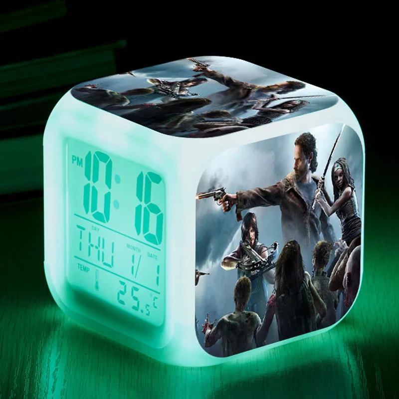 The Walking Dead LED Alarm Clock Color Flash Touch Light Desktop Digital Clock Luminous Watch Movie Figurines Creative Kids Toys
The Walking Dead LED Alarm Clock Color Flash Touch Light Desktop Digital Clock Luminous Watch Movie Figurines Creative Kids Toys