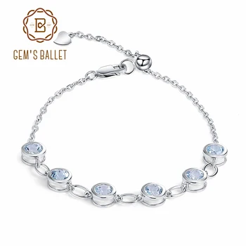 GEM'S BALLET 6.70Ct Natural Sky Blue Topaz Gemstone Bracelets&bangles 925 Sterling Silver Adjustable Bracelet For Women Wedding
GEM'S BALLET 6.70Ct Natural Sky Blue Topaz Gemstone Bracelets&bangles 925 Sterling Silver Adjustable Bracelet For Women Wedding