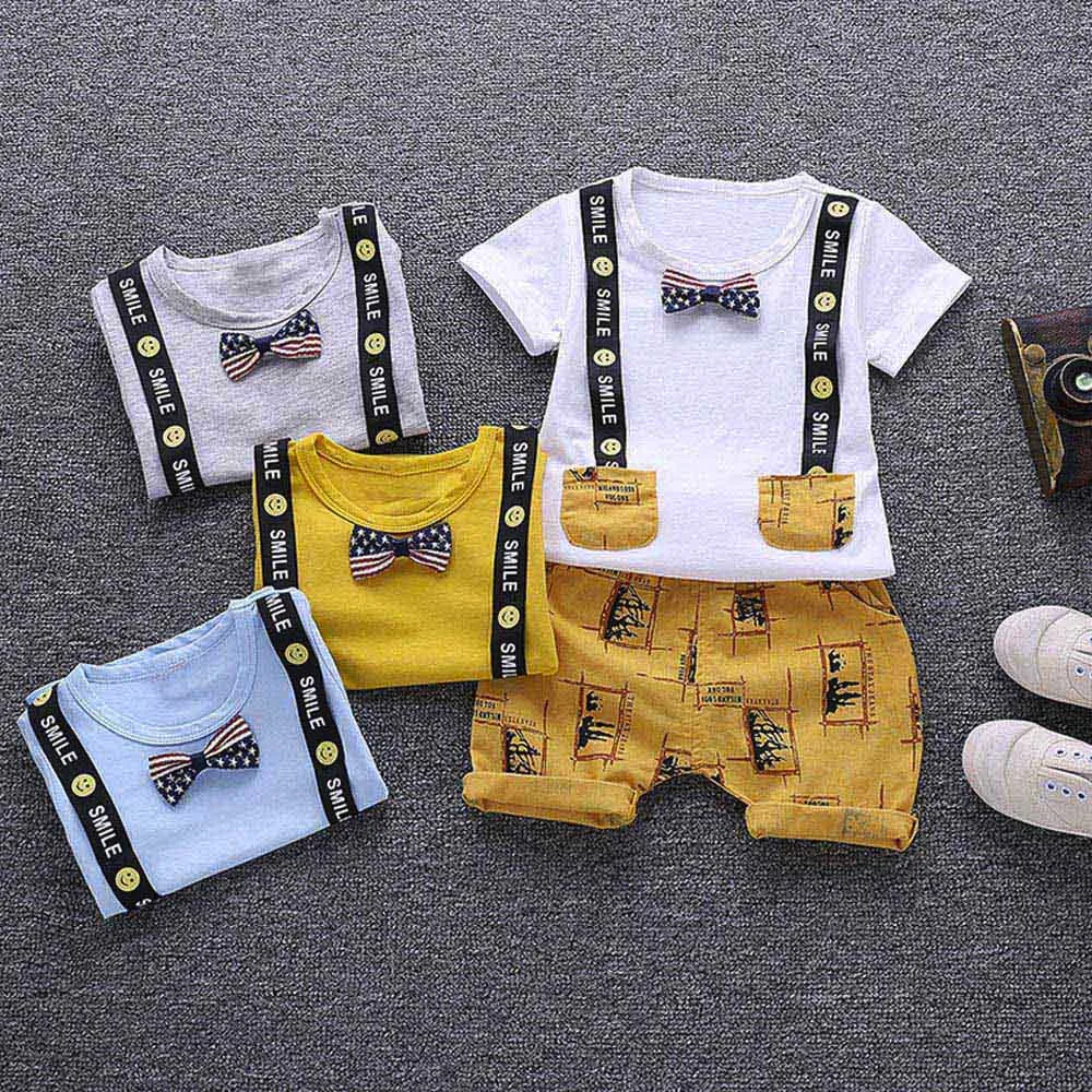Kids Clothes Set Baby Boys Cotton Casual Outfits Letter Print Smile Short Sleeve Tops Printed Pants Set Children Summer Outfits
Kids Clothes Set Baby Boys Cotton Casual Outfits Letter Print Smile Short Sleeve Tops Printed Pants Set Children Summer Outfits