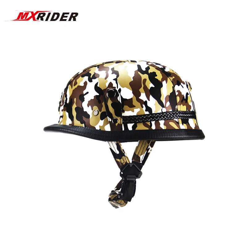 New German Style Camouflage Motorcycle Helmet Cruiser Chopper Scooter Retro Vintage 1/2 Open Face Half Helmet Casco Moto Helmet
New German Style Camouflage Motorcycle Helmet Cruiser Chopper Scooter Retro Vintage 1/2 Open Face Half Helmet Casco Moto Helmet