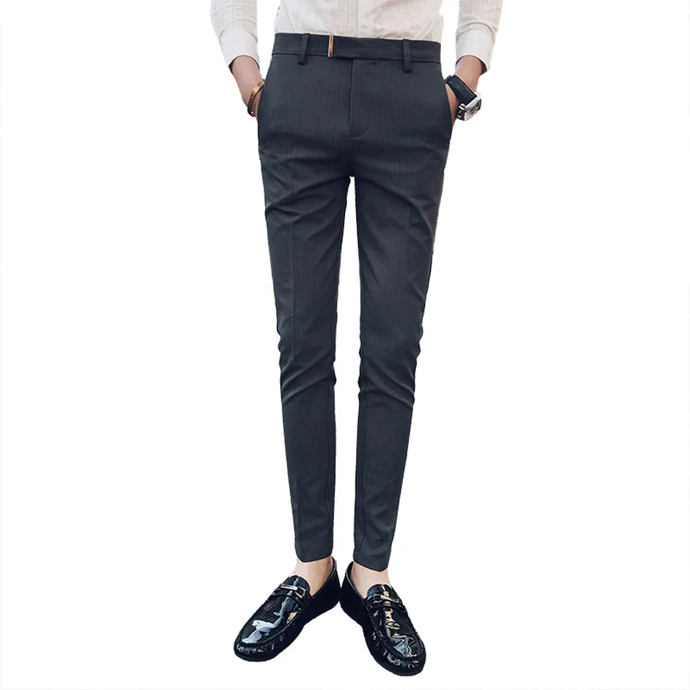 2018 autumn new fashion gentleman wind casual pants male street cropped wild fashion striped men's British style trousers
2018 autumn new fashion gentleman wind casual pants male street cropped wild fashion striped men's British style trousers
