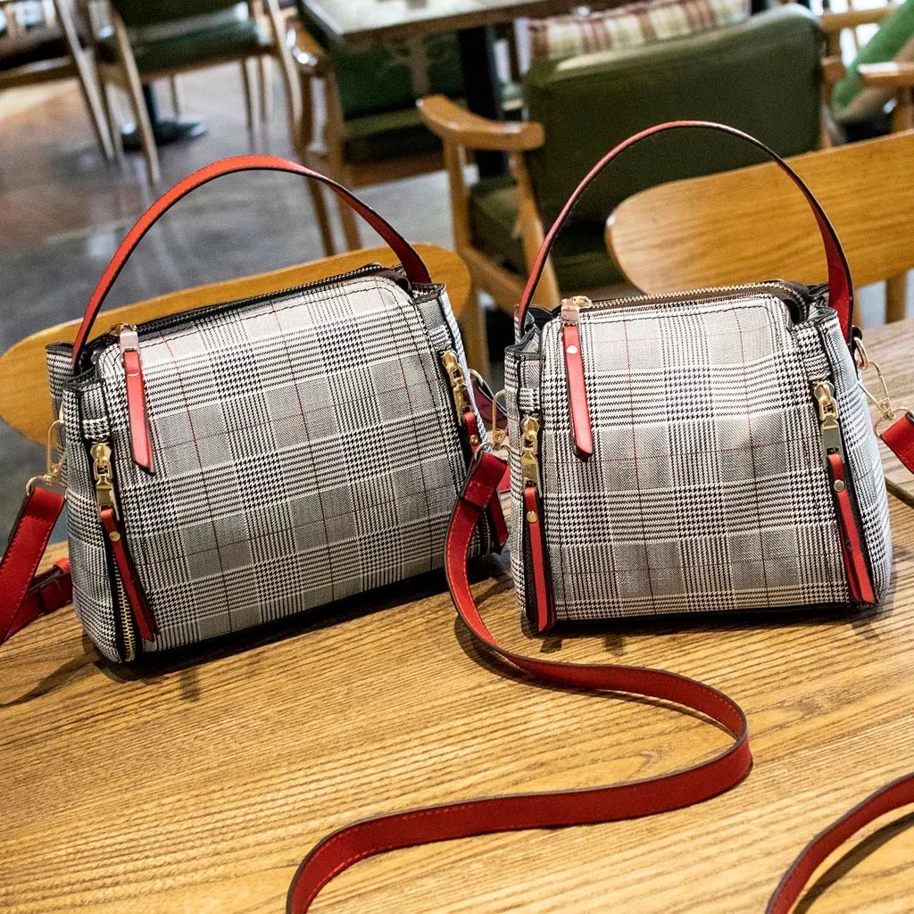 Xiniu Women's Simple Fashion Plaid Joker Bucket Bag Single Shoulder Messenger Bags PU Leather Bags Famous Brand 2019 New#30
Xiniu Women's Simple Fashion Plaid Joker Bucket Bag Single Shoulder Messenger Bags PU Leather Bags Famous Brand 2019 New#30