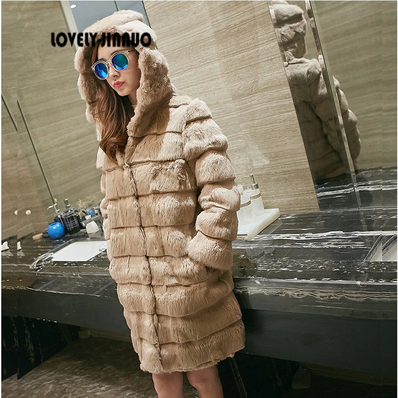 2019 new genuine rabbit fur coat women very long rabbit fur jacket with hat winter fur waistcoats custom big size 90cm long F926
2019 new genuine rabbit fur coat women very long rabbit fur jacket with hat winter fur waistcoats custom big size 90cm long F926