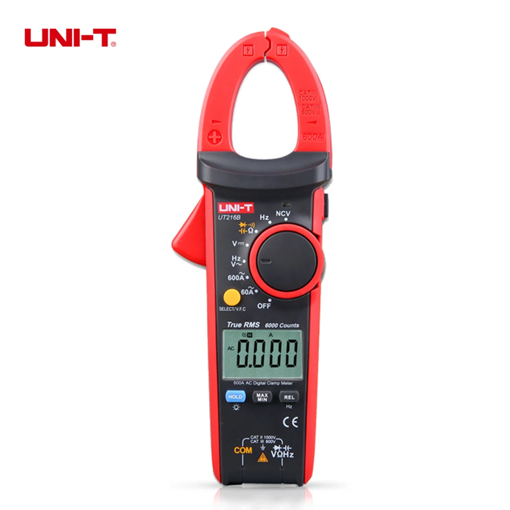 UNI-T UT216B LCD Display 600A True RMS Digital Clamp Meters Auto Range w/ NCV V.F.C. & Frequency Current Clamp Tester Multimetro
UNI-T UT216B LCD Display 600A True RMS Digital Clamp Meters Auto Range w/ NCV V.F.C. & Frequency Current Clamp Tester Multimetro