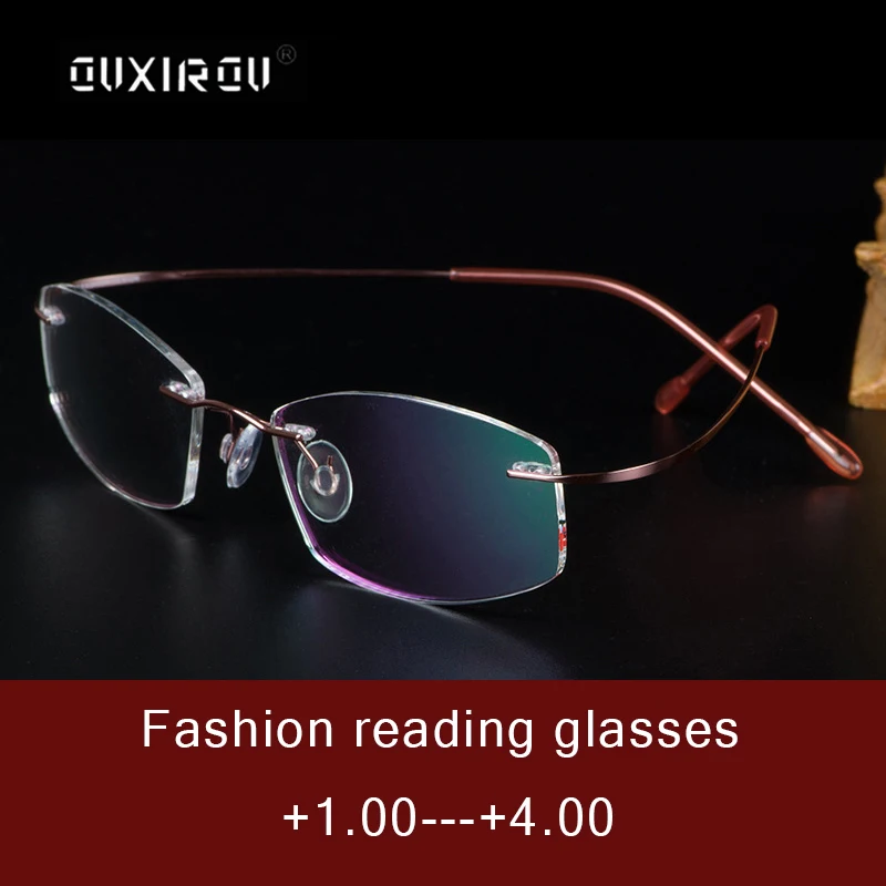 Memory titanium Rimless reading glasses Men Women Ultra-Light Presbyopic Eyeglasses +1.0 +1.5 +2.0 +2.5 +3.0 +3.5 +4.0 s630
Memory titanium Rimless reading glasses Men Women Ultra-Light Presbyopic Eyeglasses +1.0 +1.5 +2.0 +2.5 +3.0 +3.5 +4.0 s630