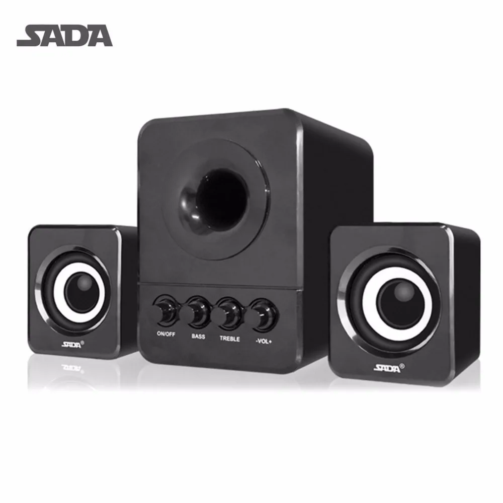 SADA Wired Mini USB Super Bass Subwoofer Speaker 2.1 3 Channel Computer Speakers With USB 3.5mm connector For mp3 Cellphone
SADA Wired Mini USB Super Bass Subwoofer Speaker 2.1 3 Channel Computer Speakers With USB 3.5mm connector For mp3 Cellphone