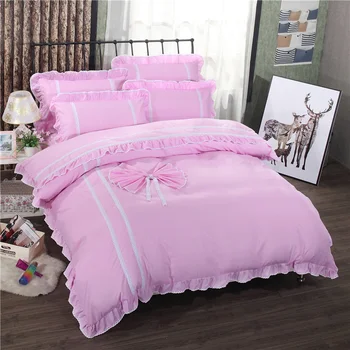 2017 New fashion high quality polyester cotton Pink Korean solid color Lace bedding sets twin full queen king size duvet cover
2017 New fashion high quality polyester cotton Pink Korean solid color Lace bedding sets twin full queen king size duvet cover