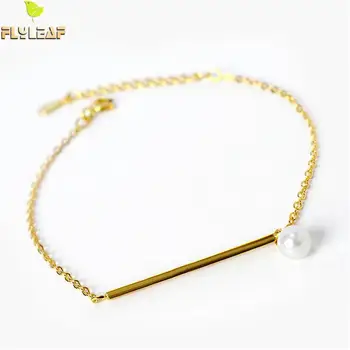 Flyleaf Pearl Strip Gold Bracelets & Bangles Real 925 Sterling Silver Bracelets For Women Fashion Fine Jewelry Personalized
Flyleaf Pearl Strip Gold Bracelets & Bangles Real 925 Sterling Silver Bracelets For Women Fashion Fine Jewelry Personalized