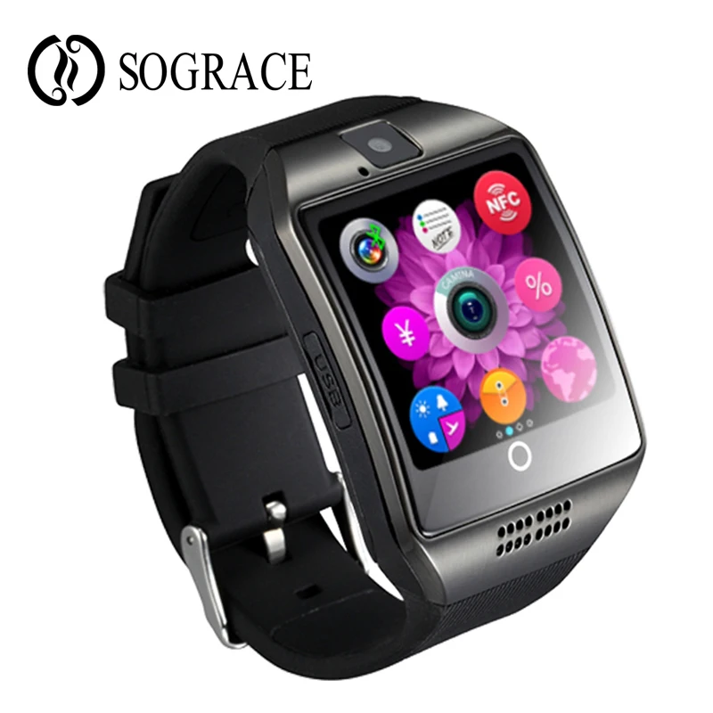 Wrist Watch Cell Phone Q18 Smart Watch SIM Built-in Facebook Twitter Smartwatch for IOS Android Smartphone Men Women Wristwatch
Wrist Watch Cell Phone Q18 Smart Watch SIM Built-in Facebook Twitter Smartwatch for IOS Android Smartphone Men Women Wristwatch