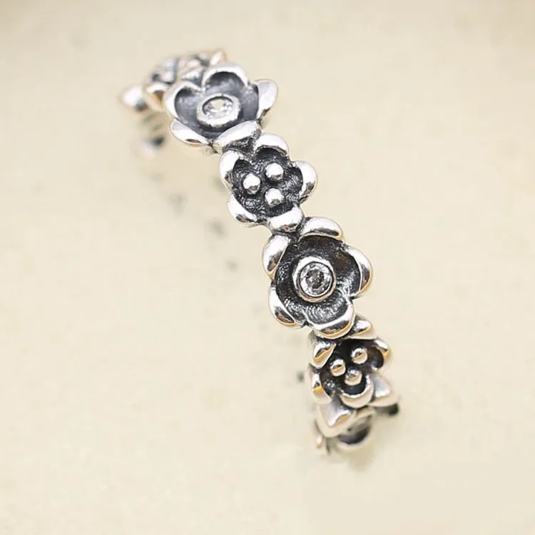 Compatible with European-style jewelry Antique Plum rings 925 Sterling Silver Mother's Day gift with clear Cz charms DIY making
Compatible with European-style jewelry Antique Plum rings 925 Sterling Silver Mother's Day gift with clear Cz charms DIY making
