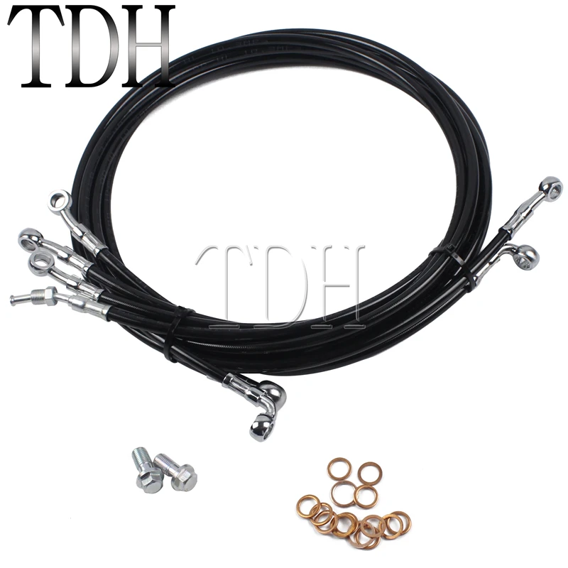 Black Motorcycle 10-12" Handlebar APE Brake Clutch Cable Brake Line Kit For ABS Models For Harley 14-17 Touring
Black Motorcycle 10-12" Handlebar APE Brake Clutch Cable Brake Line Kit For ABS Models For Harley 14-17 Touring