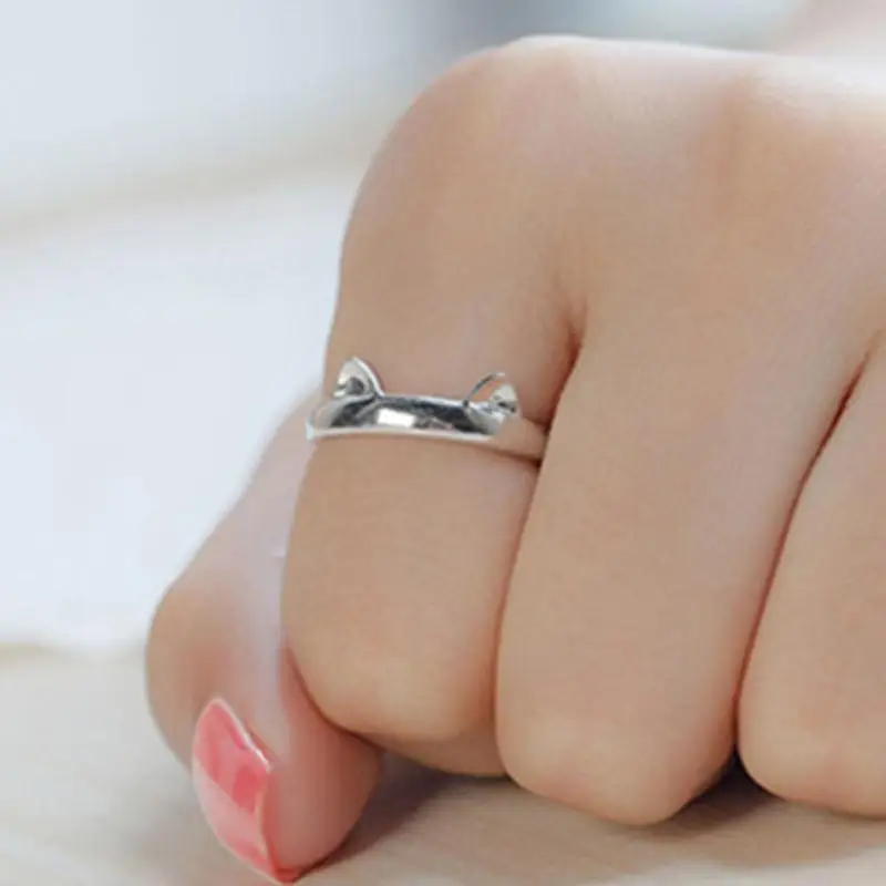 Silver Color Cat Ear Ring Design Cute Fashion Jewelry Cat Ring For Women Young Girl Child Gifts Adjustable Anel Wholesale
Silver Color Cat Ear Ring Design Cute Fashion Jewelry Cat Ring For Women Young Girl Child Gifts Adjustable Anel Wholesale