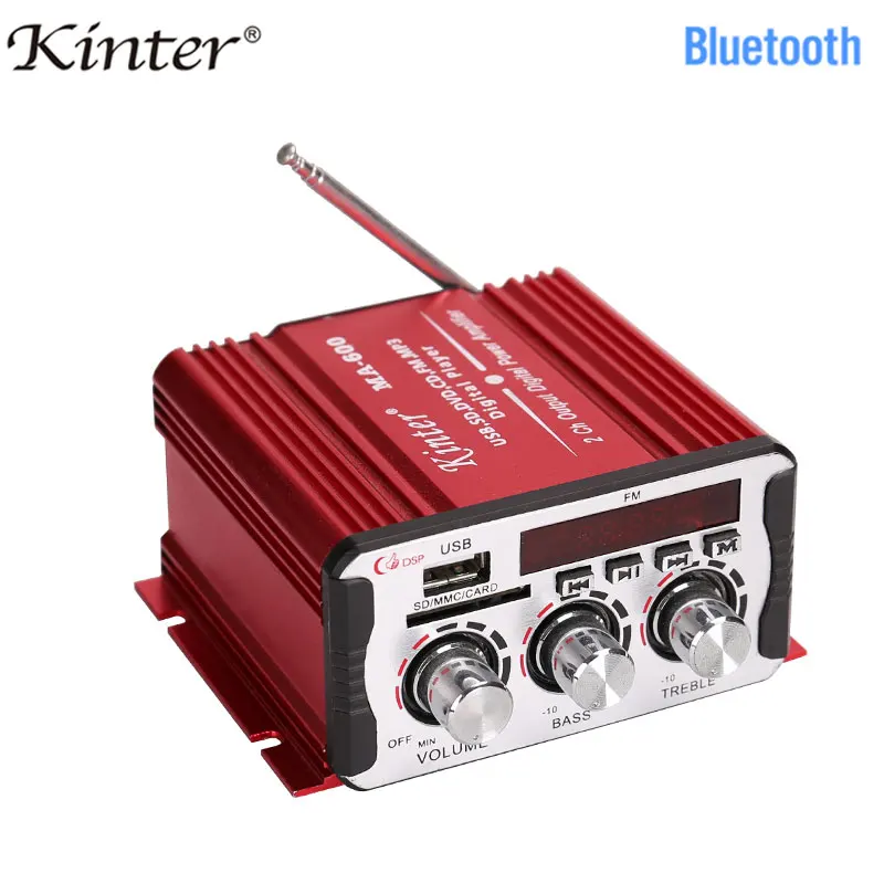 kinter MA-600 for bluetooth amplifier audio stereo 2channel 25W with SD USB control volume bass mini red aluminum housing
kinter MA-600 for bluetooth amplifier audio stereo 2channel 25W with SD USB control volume bass mini red aluminum housing