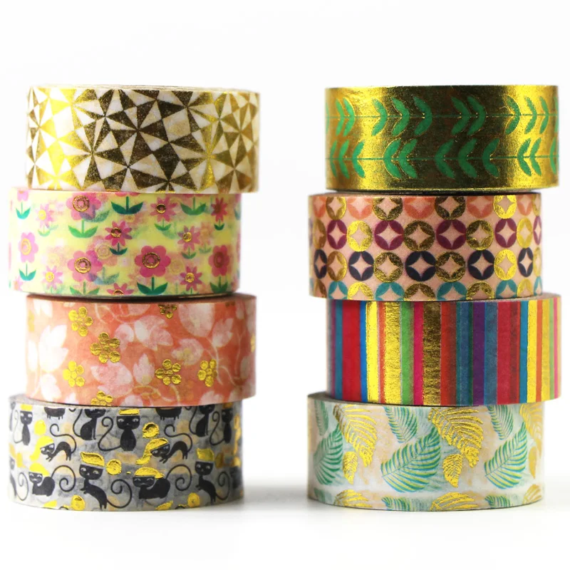 8 Rolls Hot Stamping Gold Foil Washi Tape Set Decoration Paper Masking Tapes Label Adhesive Tape DIY Scrapbook Sticker,15mm*4m
8 Rolls Hot Stamping Gold Foil Washi Tape Set Decoration Paper Masking Tapes Label Adhesive Tape DIY Scrapbook Sticker,15mm*4m
