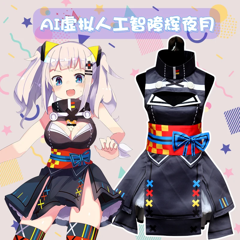 Anime! Kizuna AI Kaguya Luna Lolita Sexy Dress Printed Uniform Cosplay Costume Halloween Outfit Custom-made Size Free Shipipng
Anime! Kizuna AI Kaguya Luna Lolita Sexy Dress Printed Uniform Cosplay Costume Halloween Outfit Custom-made Size Free Shipipng