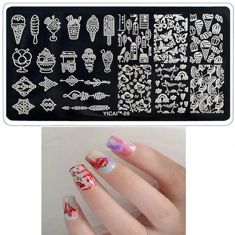 1pc Icecream/Butterfly Style Nail Art Stamping Plate YICAI-09# Summer Series Nail Art Image Stamping Plate estampado de placas
1pc Icecream/Butterfly Style Nail Art Stamping Plate YICAI-09# Summer Series Nail Art Image Stamping Plate estampado de placas