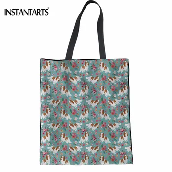 INSTANTARTS Casual Female Cotton Shopping Bags Cute Dog Cocker Spaniel Flower Print Women Tote Bags Multi-function Recycling Bag
INSTANTARTS Casual Female Cotton Shopping Bags Cute Dog Cocker Spaniel Flower Print Women Tote Bags Multi-function Recycling Bag