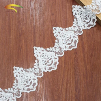 5 Yard Lace beaded Tape 12.5cm wide White Lace Trim DIY Embroidered Net lace trimmings for sewing Decoration african lace fabric
5 Yard Lace beaded Tape 12.5cm wide White Lace Trim DIY Embroidered Net lace trimmings for sewing Decoration african lace fabric