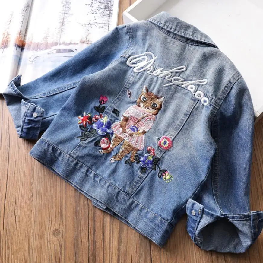 Baby Girls Denim Jackets For Kids Jackets Coats Cartoon Cat Embroidery Children Jeans Coat Spring Teens Casual Outerwear Y961
Baby Girls Denim Jackets For Kids Jackets Coats Cartoon Cat Embroidery Children Jeans Coat Spring Teens Casual Outerwear Y961