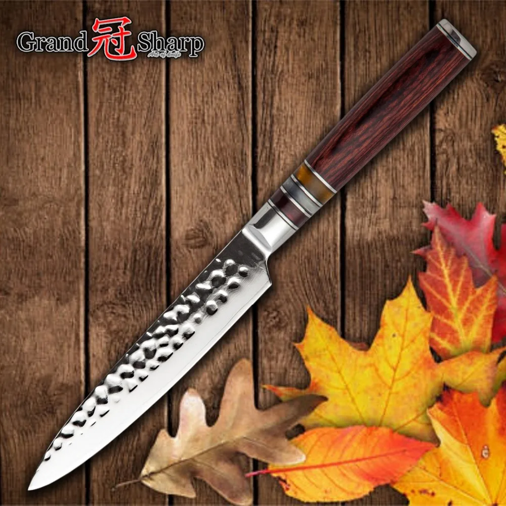 NEW 5" inch Utility Knife Japanese VG10 Steel Kitchen Knives Damascus Chef Knife Japanese Damascus steel Kitchen Knife BBQ Tool
NEW 5" inch Utility Knife Japanese VG10 Steel Kitchen Knives Damascus Chef Knife Japanese Damascus steel Kitchen Knife BBQ Tool