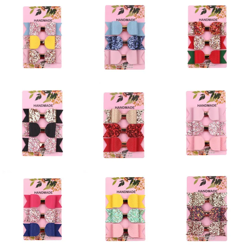 5set/lot Fashion PU Leather Sequin Bow Hair Clips Felt Glitter Hairpins Hairgrips Cute Girl Sweet Barrettes Set
5set/lot Fashion PU Leather Sequin Bow Hair Clips Felt Glitter Hairpins Hairgrips Cute Girl Sweet Barrettes Set