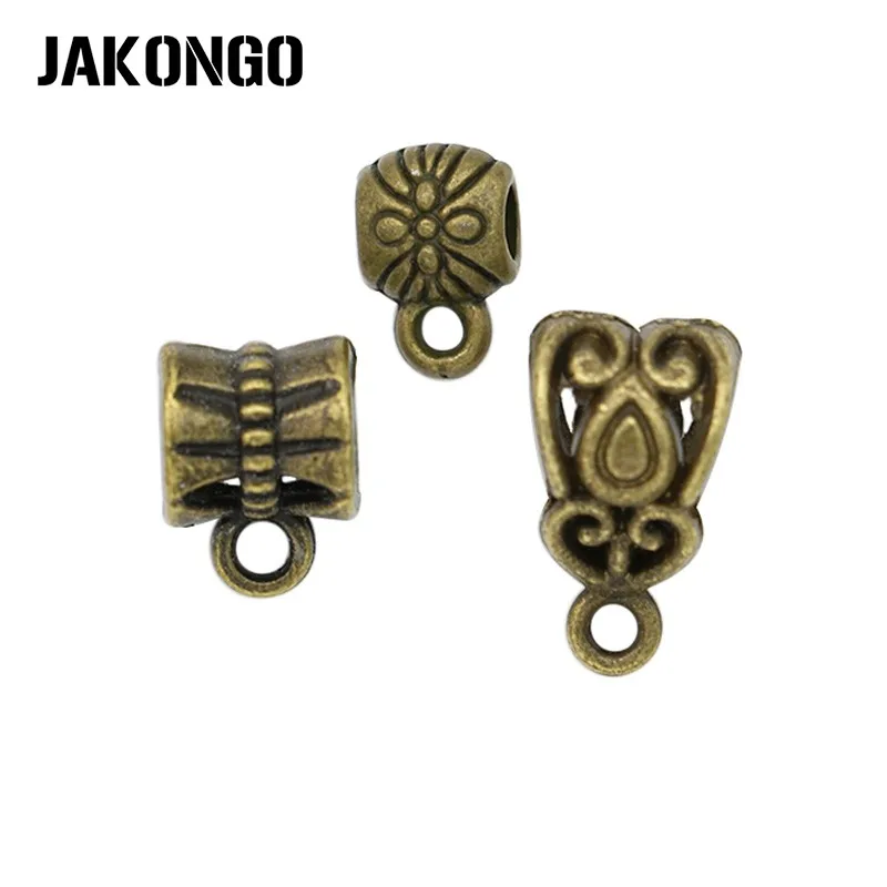 JAKONGO 20pcs Antique Bronze Bails European Beads for Making Bracelet and Necklace Pendants fit Handmade Charm Connectors
JAKONGO 20pcs Antique Bronze Bails European Beads for Making Bracelet and Necklace Pendants fit Handmade Charm Connectors