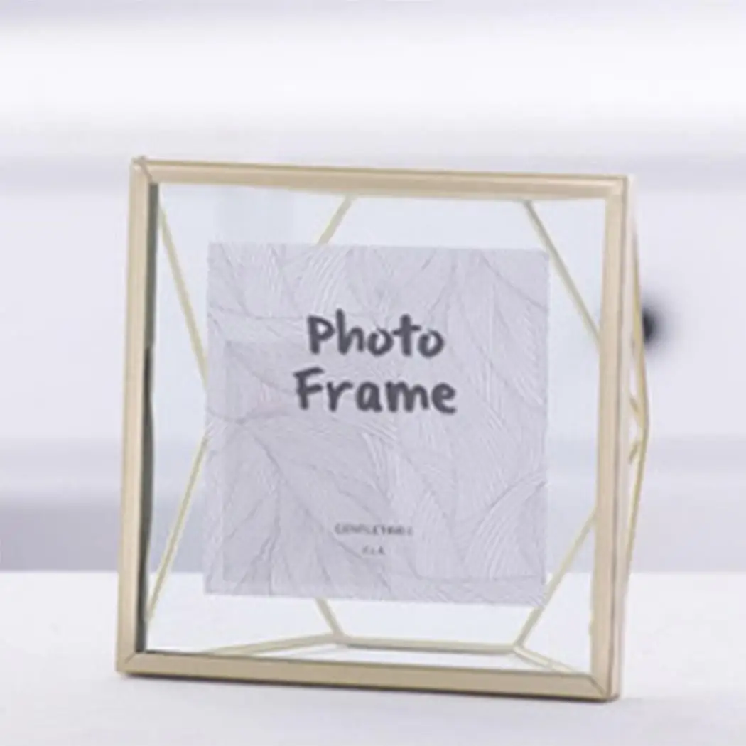 Desktop Ornaments Geometric Glass Photo Frame Iron Indoor Photo Decorative Shape Bracket
Desktop Ornaments Geometric Glass Photo Frame Iron Indoor Photo Decorative Shape Bracket