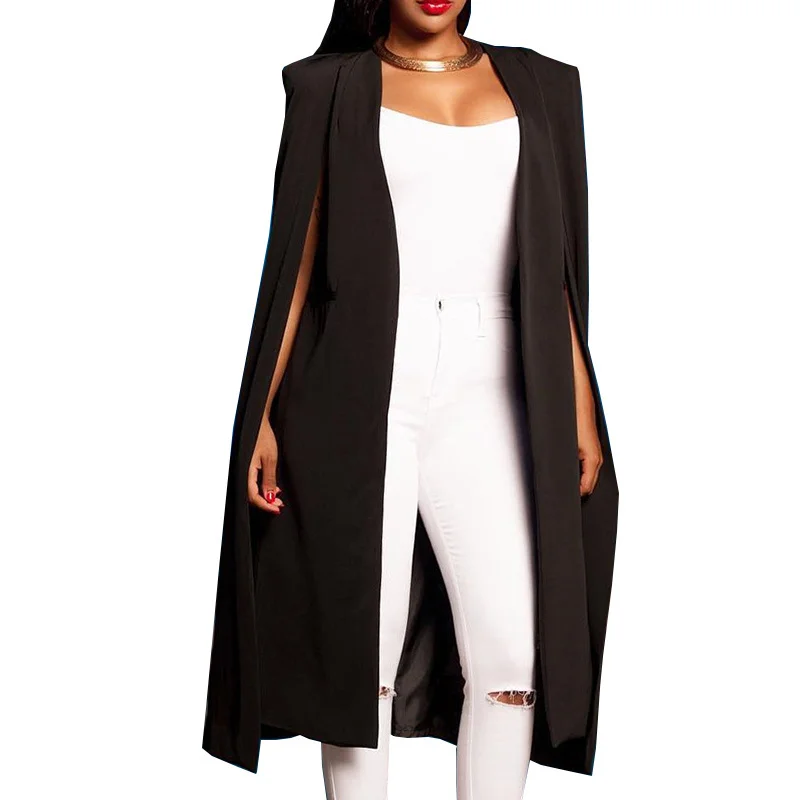 Loneyshow Fashion Cape Coat Blazer Long Cloak Blazer Jackets Black White Personality Women Suit Jackets Plus Size
Loneyshow Fashion Cape Coat Blazer Long Cloak Blazer Jackets Black White Personality Women Suit Jackets Plus Size