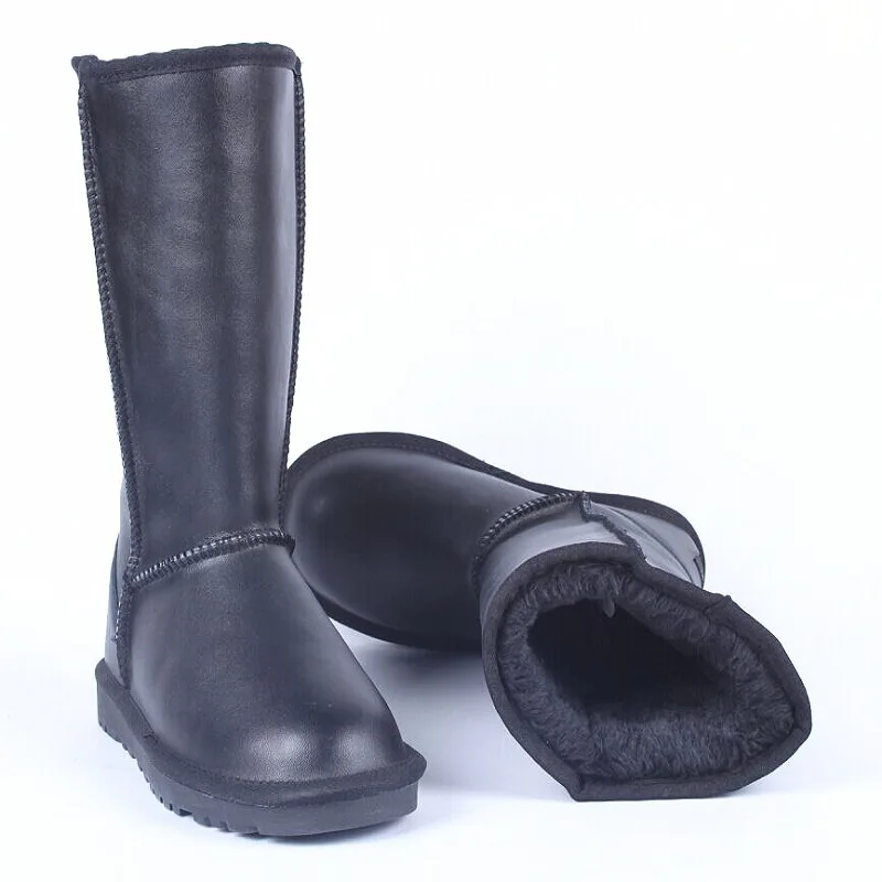 

Fashion Waterproof Genuine Leather Snow Boots Women Top Quality Australia Boots Winter Boots Women Warm Long Boots Botas Mujer