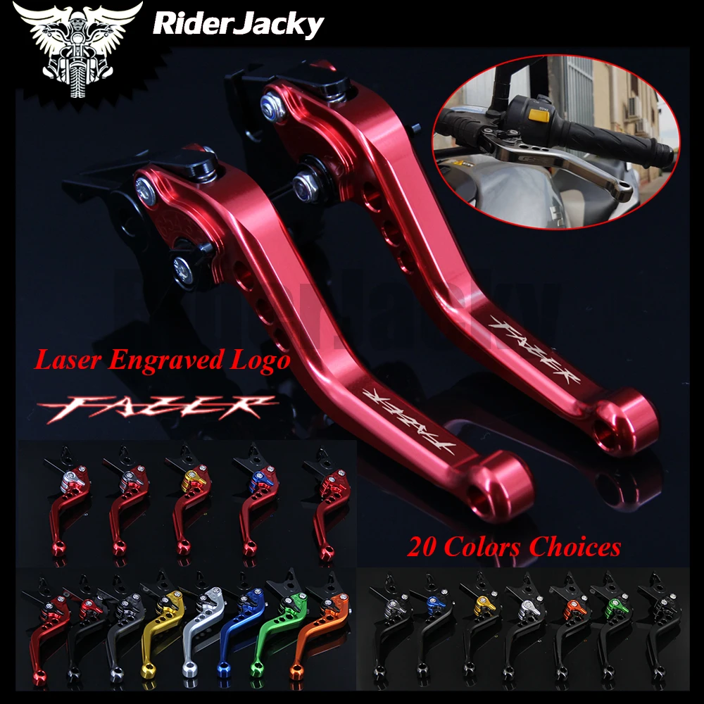 RiderJacky CNC короткий регулируемый тормозной рычаг сцепления для Yamaha FZS 600 Fazer FZS600 1998
