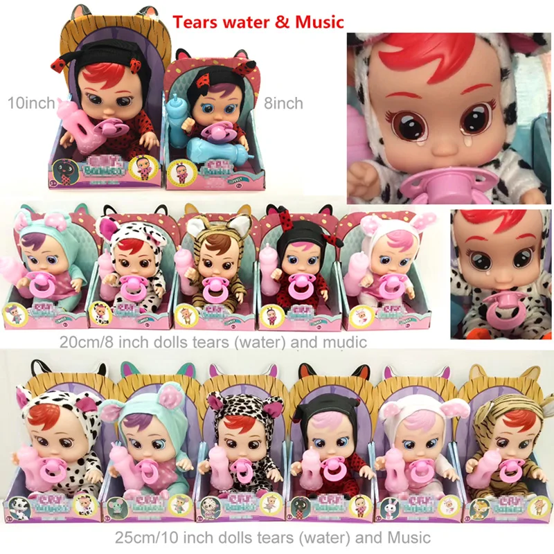 20CM Cry Baby Doll Toys Magic Tears With Music Silicone Reborn Baby Dolls Alive Lifelike Girl Gifts
20CM Cry Baby Doll Toys Magic Tears With Music Silicone Reborn Baby Dolls Alive Lifelike Girl Gifts