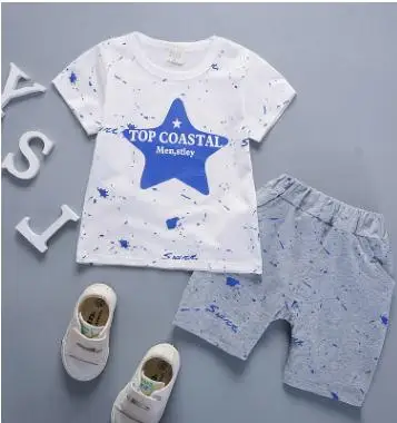 Short Sleeved Children's Clothing Set Boys Tracksuits 2019 Summer Cotton T-shirt+shorts 2Pcs/set for Baby Girls 1 2 3 Year
Short Sleeved Children's Clothing Set Boys Tracksuits 2019 Summer Cotton T-shirt+shorts 2Pcs/set for Baby Girls 1 2 3 Year