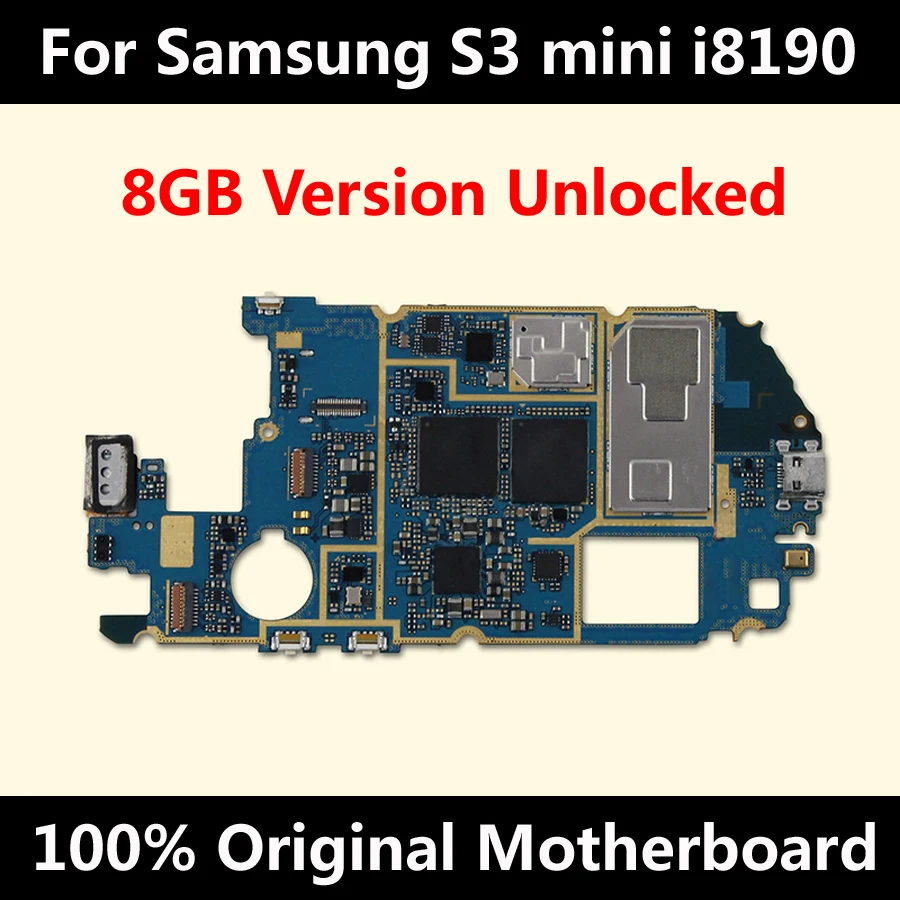 For Original Samsung Galaxy S3 Mini i8190 Phone Motherboard Unlocked Mainboard With Chips OS Logic Board Good Working
For Original Samsung Galaxy S3 Mini i8190 Phone Motherboard Unlocked Mainboard With Chips OS Logic Board Good Working