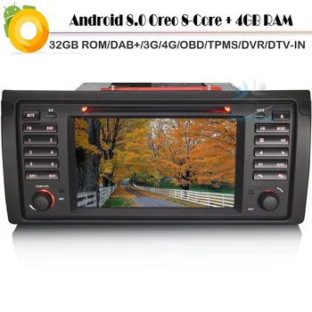 Android 8.0 Autoradio Octa Core 4G RAM 32GB ROM DAB+ Sat Nav WiFi 4G DVD GPS RDS BT USB SD DVR OBD Car Radio player For BMW M5
Android 8.0 Autoradio Octa Core 4G RAM 32GB ROM DAB+ Sat Nav WiFi 4G DVD GPS RDS BT USB SD DVR OBD Car Radio player For BMW M5