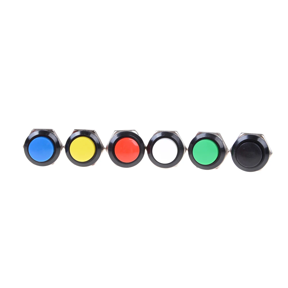 5pcs 16MM 3A 125V AC Non Locking Switches Round Button Momentary Push Button Switch OFF-ON Reset Switch R13-507 6 Colors
5pcs 16MM 3A 125V AC Non Locking Switches Round Button Momentary Push Button Switch OFF-ON Reset Switch R13-507 6 Colors