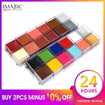 IMAGIC 12 Color Pigment Halloween Professional Masquerade Body Painting Paint Clown Face Paint Body Tattoo Painting 
IMAGIC 12 Color Pigment Halloween Professional Masquerade Body Painting Paint Clown Face Paint Body Tattoo Painting