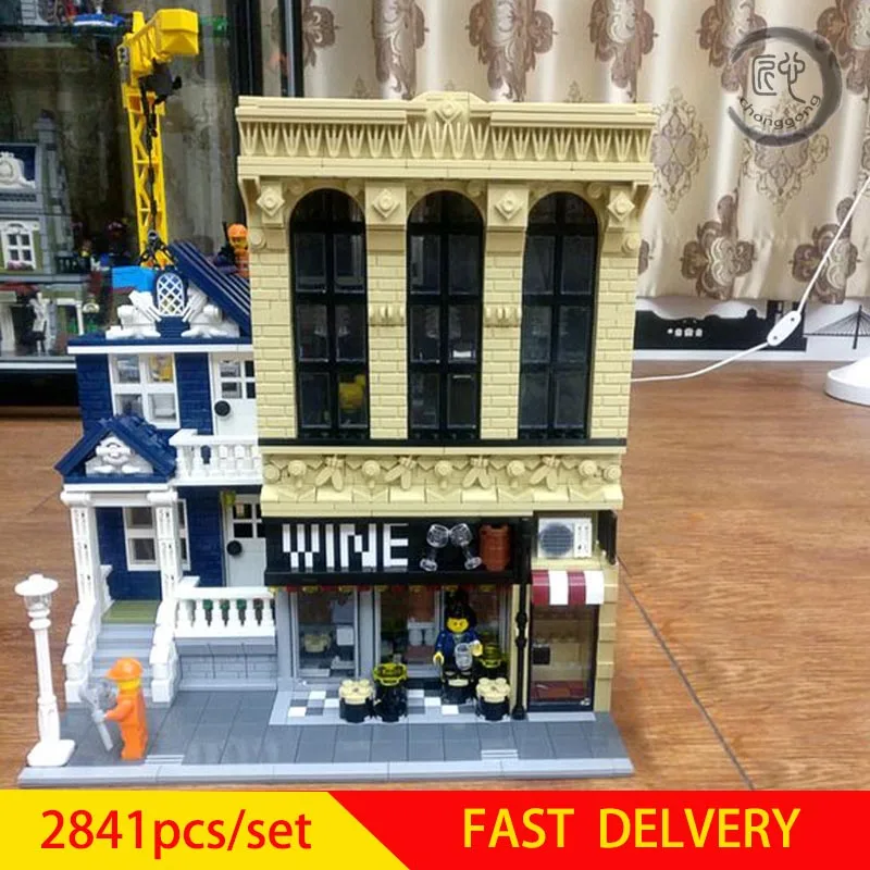 New series Town Creative MOC The Bars and Financial Companies fit legoings Building Blocks Bricks Children Toys Birthday Gift
New series Town Creative MOC The Bars and Financial Companies fit legoings Building Blocks Bricks Children Toys Birthday Gift