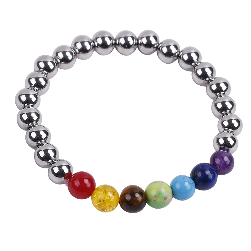 1PCS Men stainless steel gay pride 7 chakras elasticity of natural stone bracelet charm men accessories
1PCS Men stainless steel gay pride 7 chakras elasticity of natural stone bracelet charm men accessories