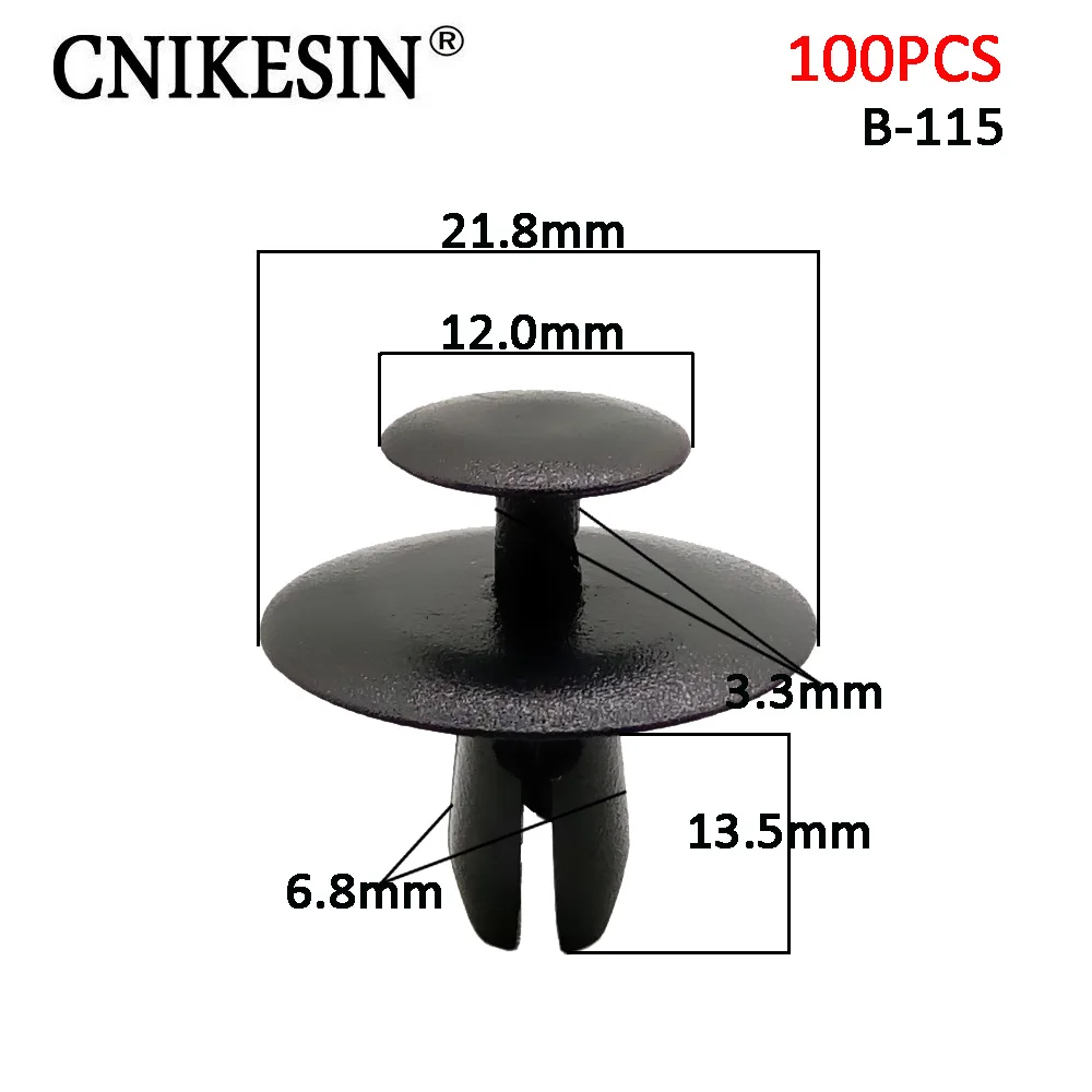 CNIKESIN B115 100 шт. для peugeot 307 308 408 206 Citroen C4 Авто застежка клип крышка двигателя