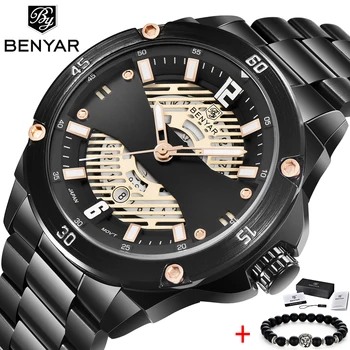 Top Luxury Brand BENYAR Men Fashion Casual Business Watches Men's Quartz Clock Waterproof Sports Male Wrist Watch Relogio 2019
Top Luxury Brand BENYAR Men Fashion Casual Business Watches Men's Quartz Clock Waterproof Sports Male Wrist Watch Relogio 2019