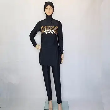 Plus Size Muslim Swimwear Women Full Coverage Islam Black Swimsuit Arab Beach Wear Maillot De Bain Femme 
Plus Size Muslim Swimwear Women Full Coverage Islam Black Swimsuit Arab Beach Wear Maillot De Bain Femme
