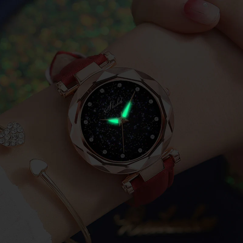 High Women Quartz Watch Round Star Dial Wrist Watch with Perforated Frosted Strap DSM
High Women Quartz Watch Round Star Dial Wrist Watch with Perforated Frosted Strap DSM