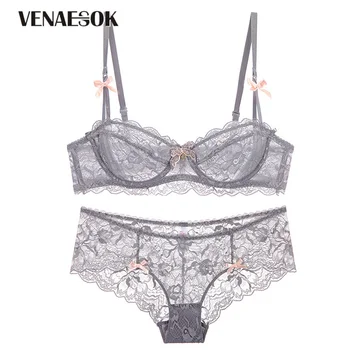 2019 Flowers Embroidery Lingerie Set Lace Hollow out See Through Bra Gray Sexy Underwear Women Transparent Bra Plus Size Sets
2019 Flowers Embroidery Lingerie Set Lace Hollow out See Through Bra Gray Sexy Underwear Women Transparent Bra Plus Size Sets