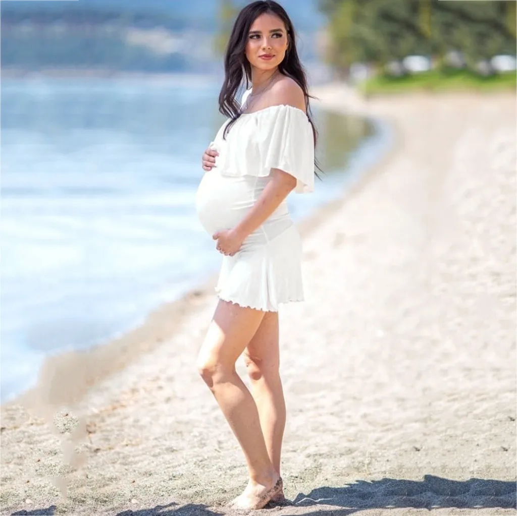 Pregnant Dress Women Summer Loose Maternity Off Shoulder Pregnant Lace Solid Jumpsuit Playsuit Maternity Dresses For Photo Shoot
Pregnant Dress Women Summer Loose Maternity Off Shoulder Pregnant Lace Solid Jumpsuit Playsuit Maternity Dresses For Photo Shoot