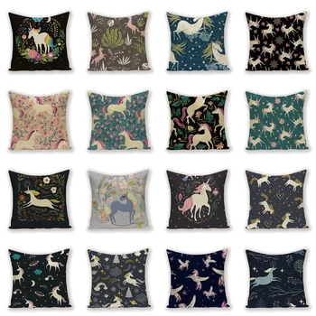 Nordic Home Decor Cushion Covers Unicorn Liveing Room Decorative Linen Cushion Cover Black Animal Pillowcsaes Quality Kissen
Nordic Home Decor Cushion Covers Unicorn Liveing Room Decorative Linen Cushion Cover Black Animal Pillowcsaes Quality Kissen